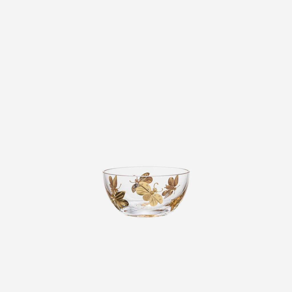 Coupe en or gravée papillon cristal luciole 7,5 cm