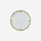 Assiette Dîner Écaille de Poisson Vert Jade Or 25,5cm