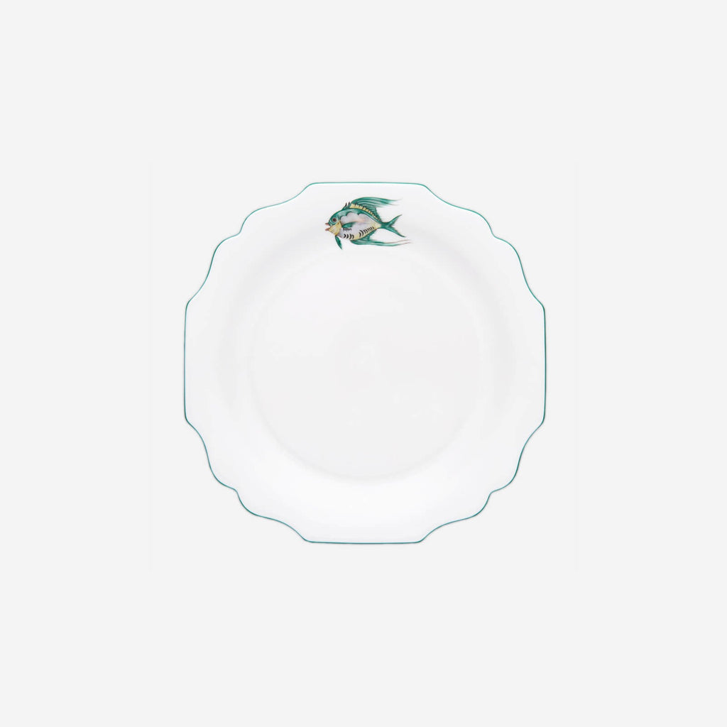 Assiette plate Poisson Turquoise 27cm