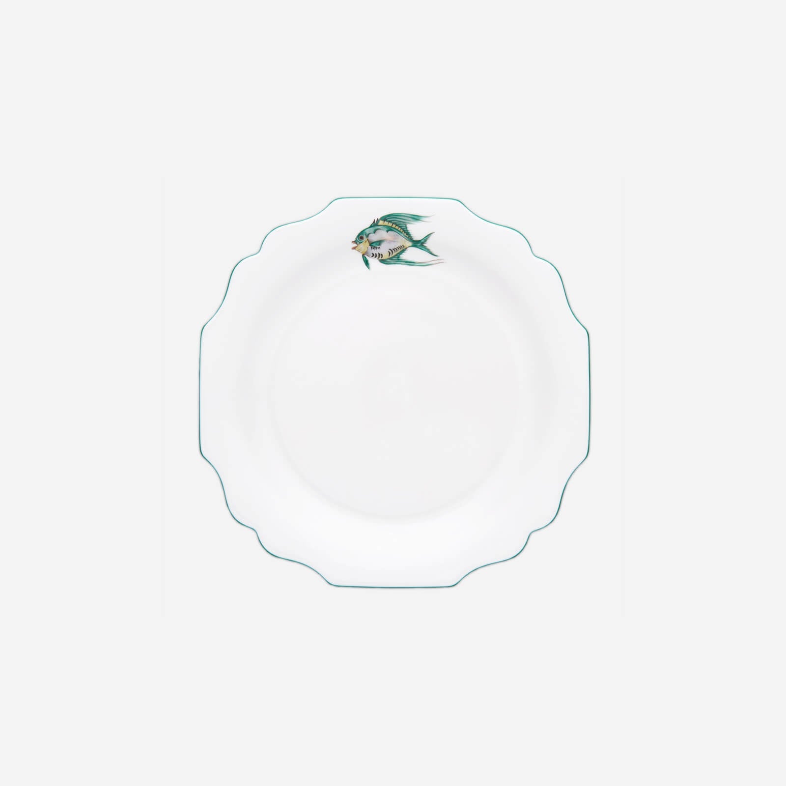Assiette plate Poisson Turquoise 27cm