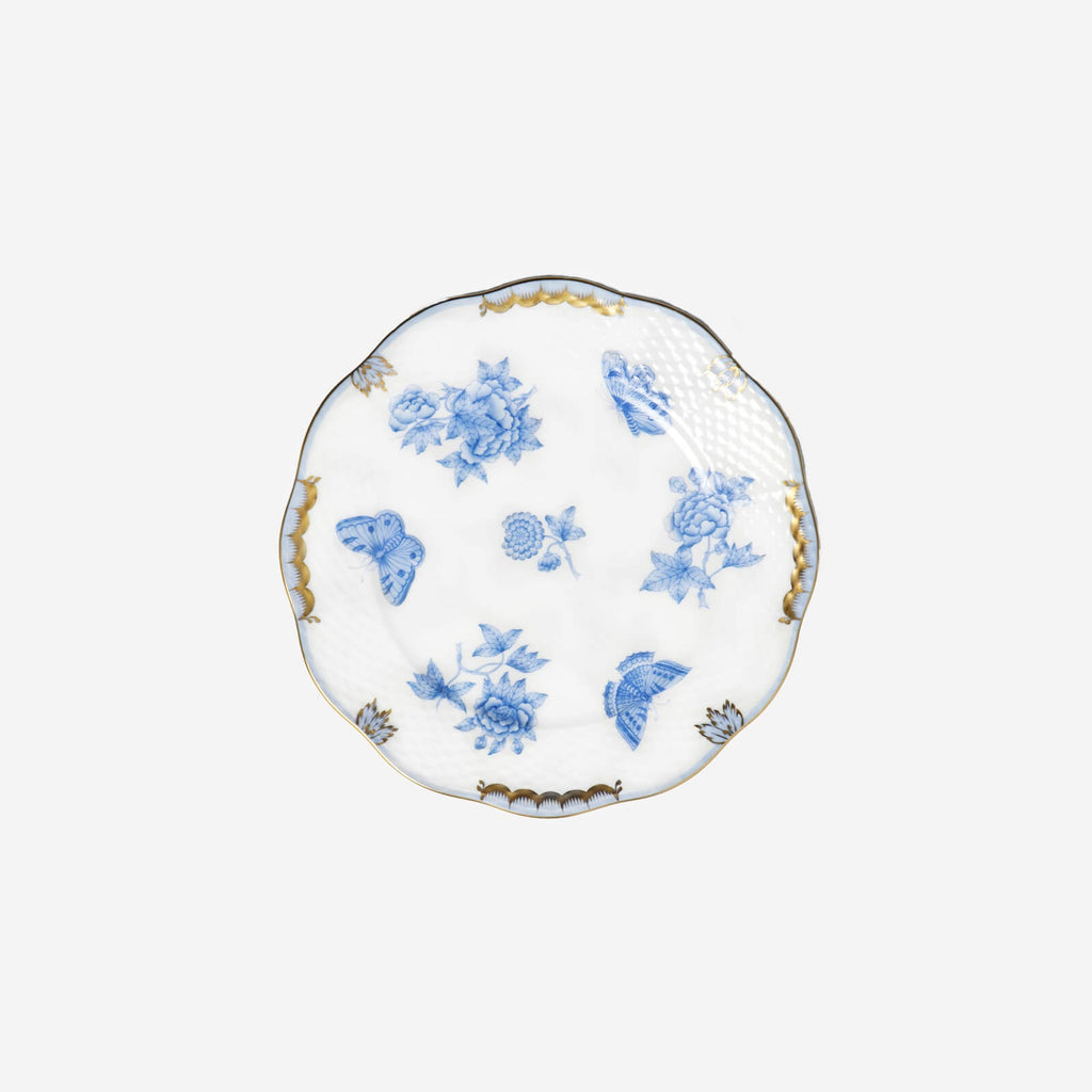 Assiette plate florale bleue 25,5 cm