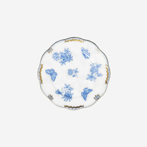 Assiette plate florale bleue 25,5 cm