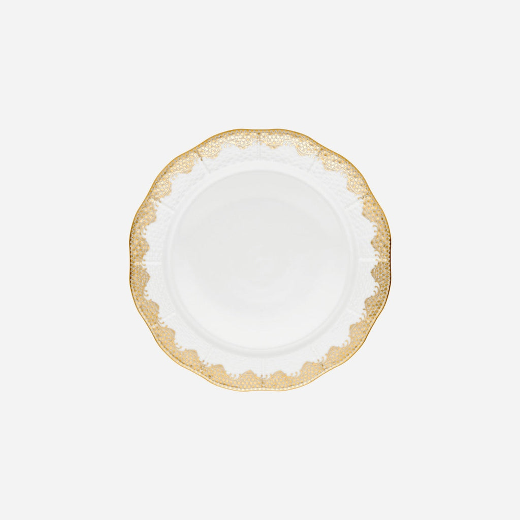 Assiette de présentation dorée Écaille de Poisson 33cm
