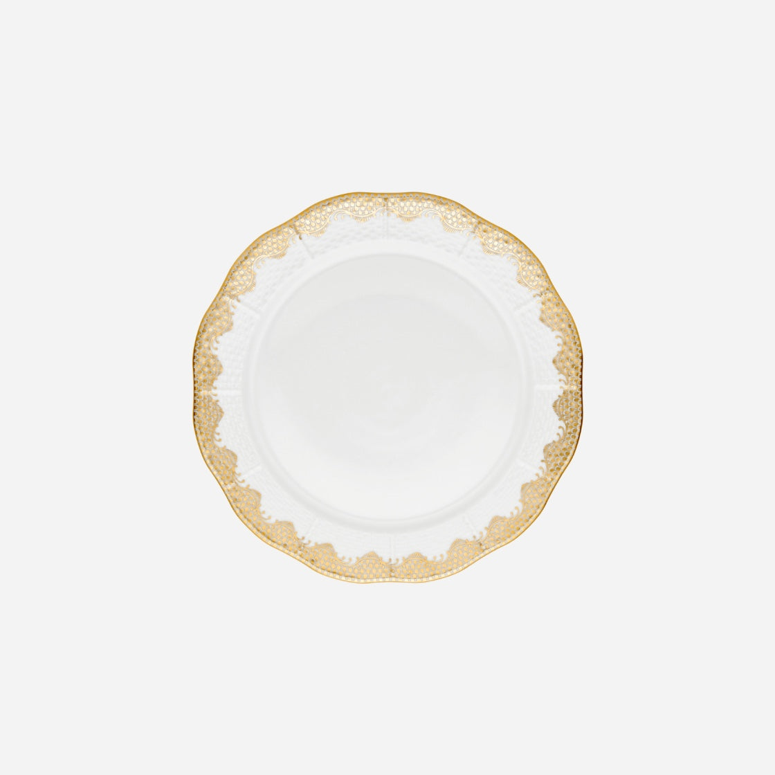 Assiette de présentation dorée Écaille de Poisson 33cm