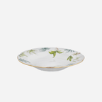 Assiette creuse dorée « Feuillage de forêt » 23 cm