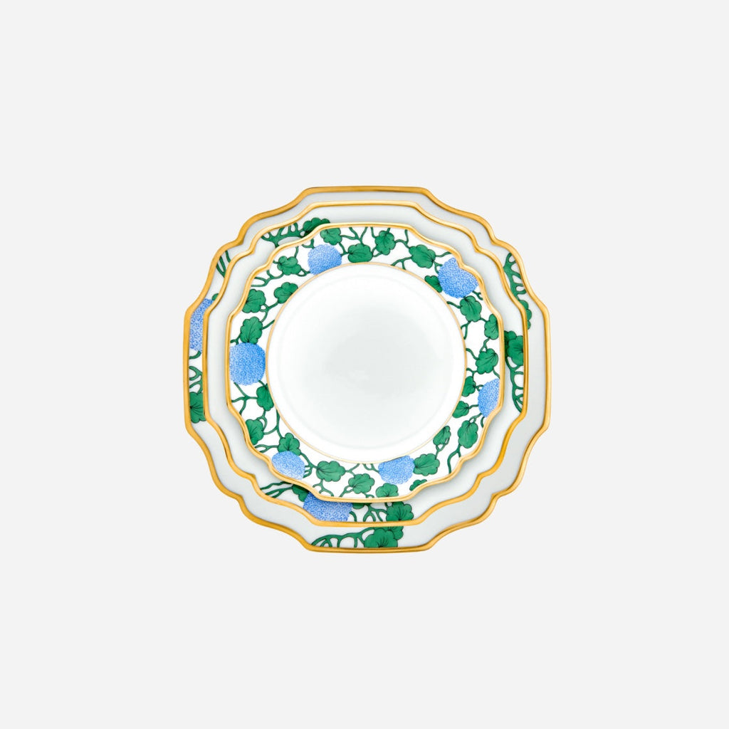 Assiette à Dessert Or Floral Hortensia 20cm