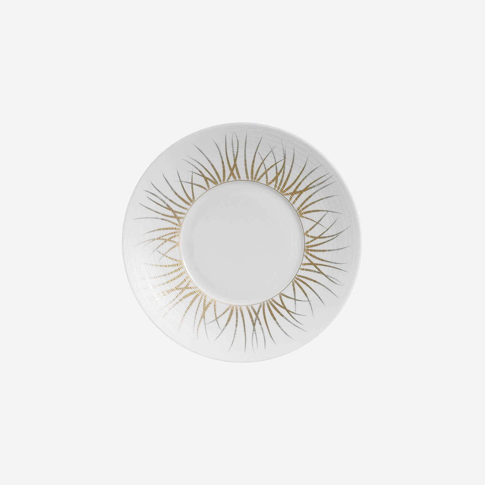 Assiette plate dorée à motifs 26 cm