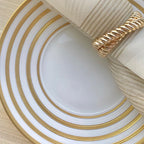 Assiette plate Hémisphère à liseré doré 27cm