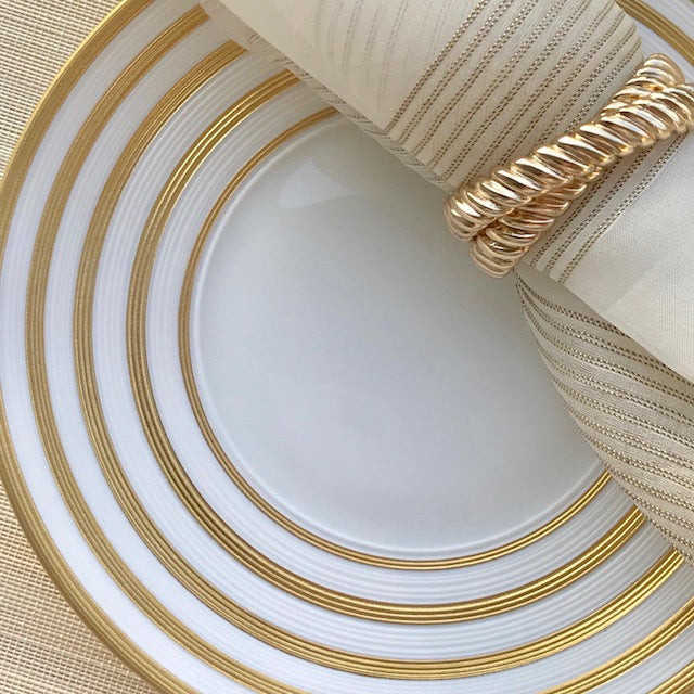 Assiette plate Hémisphère à liseré doré 27cm