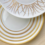 Assiette plate Hémisphère à liseré doré 27cm