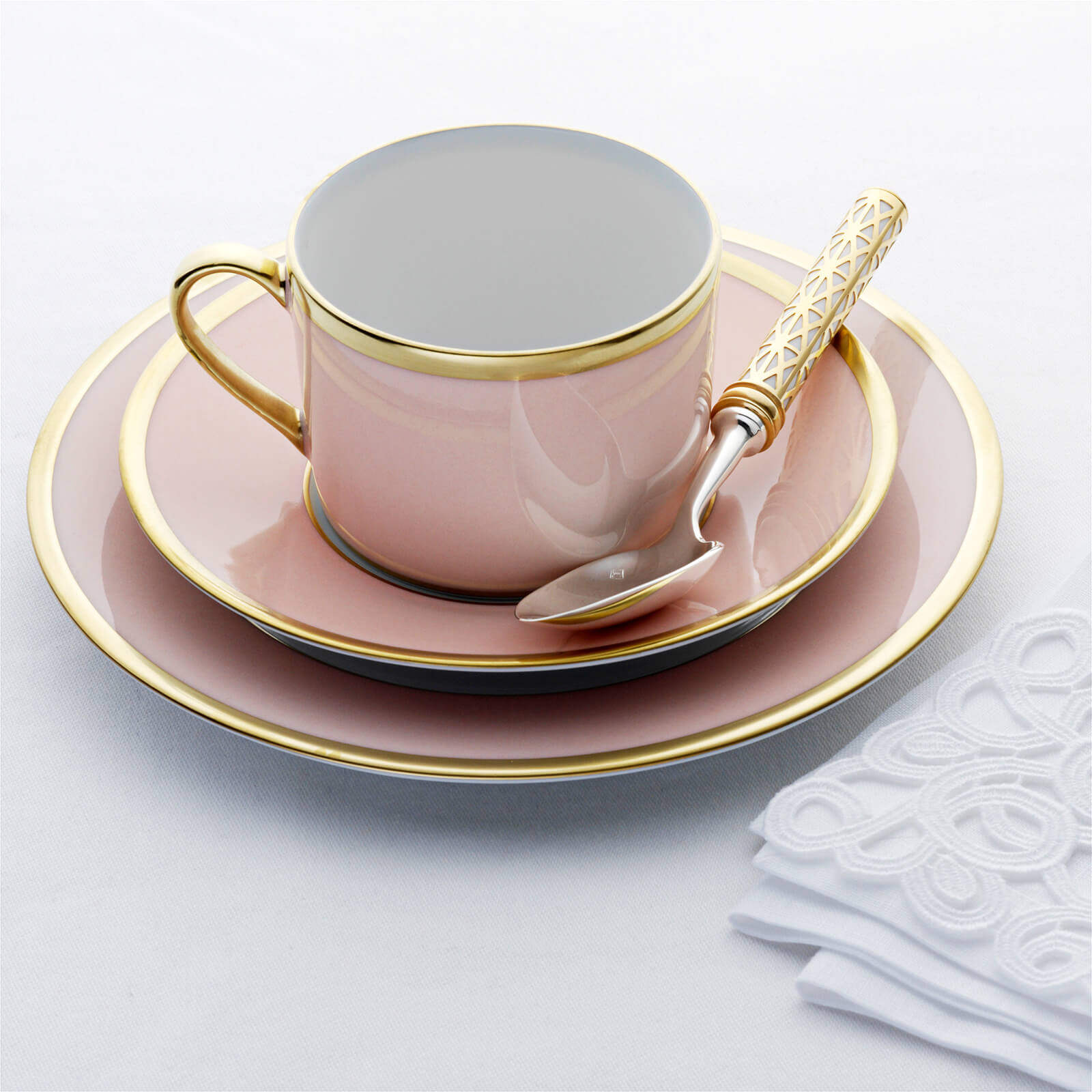 Assiette à dessert or rose 22,5 cm