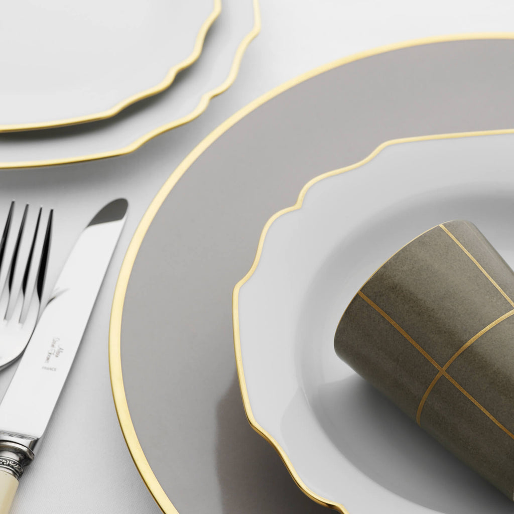 Assiette creuse G gaufrée 21 cm