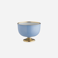 Coupe à dessert sur pied bleu clair H 9,5 cm, 7,5 cm