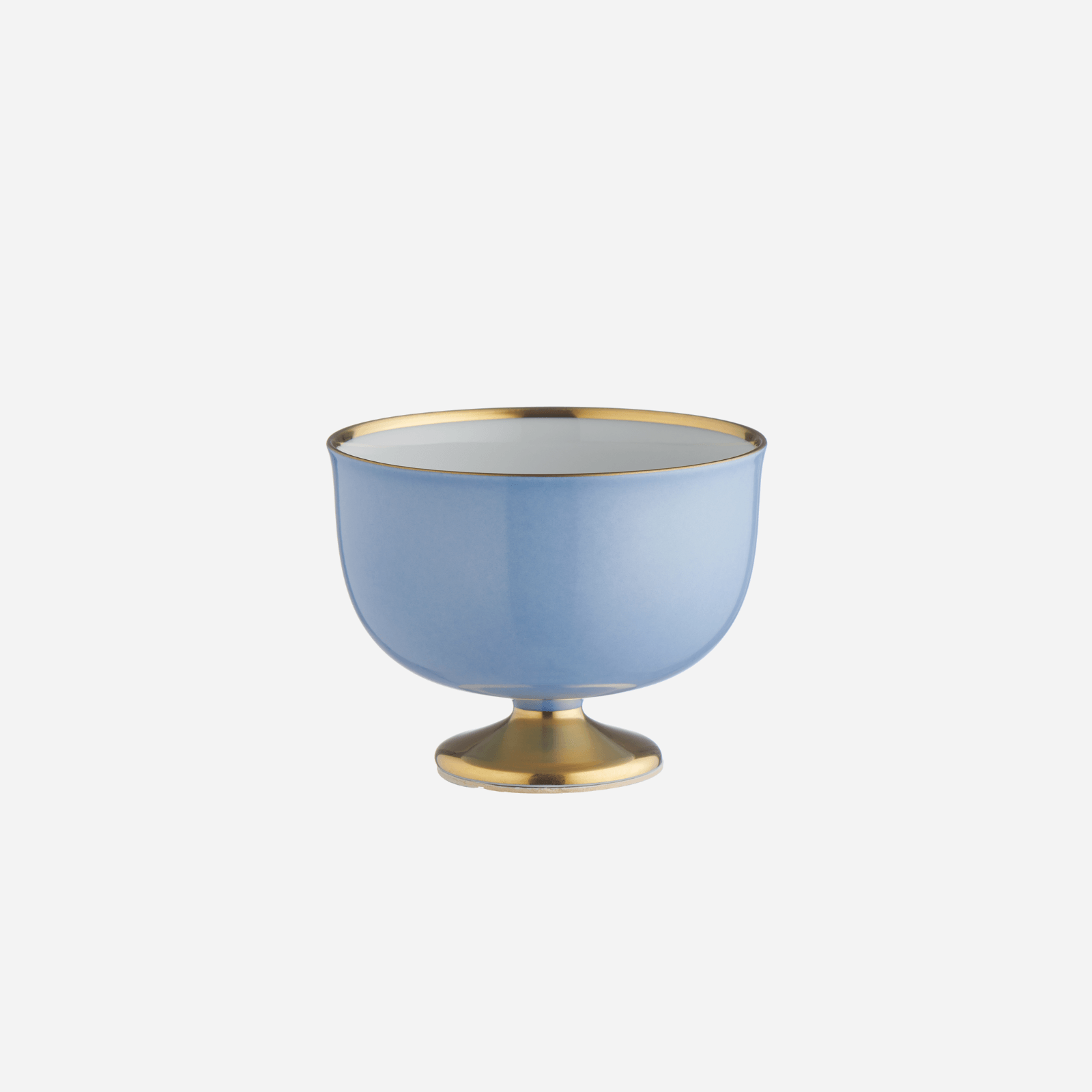 Coupe à dessert sur pied bleu clair H 9,5 cm, 7,5 cm