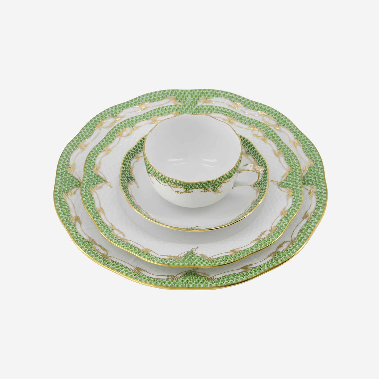 Assiette à dessert Vert Doré 21cm