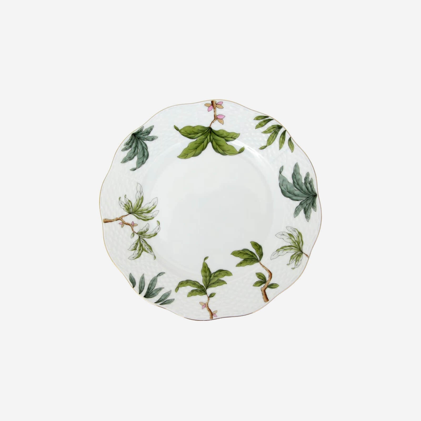 Assiette à dessert dorée Forêt et Feuillage 22 cm