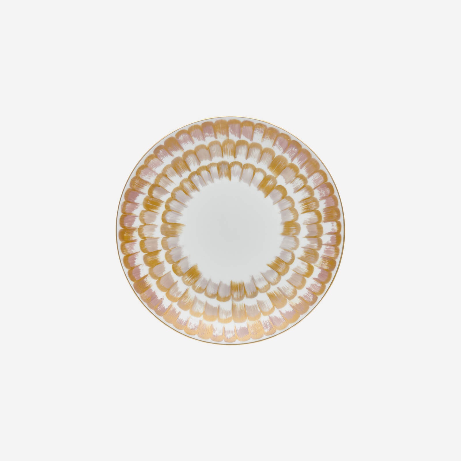Dahlia Rose Rose Doré Assiette Plate 26.5cm