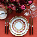 Dahlia Rose Rose Doré Assiette Plate 26.5cm